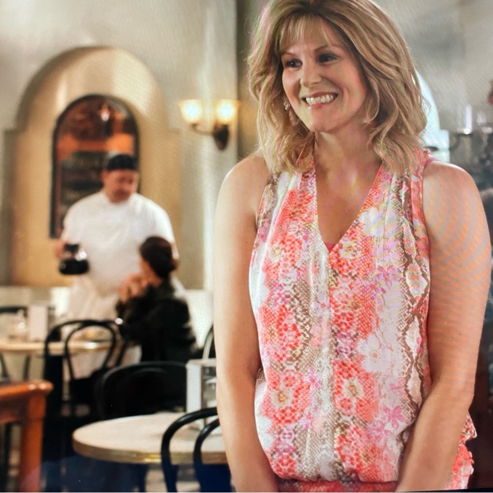 As seen on Schitt’s Creek Laundry by Shelli Segal snakeskin print tank
